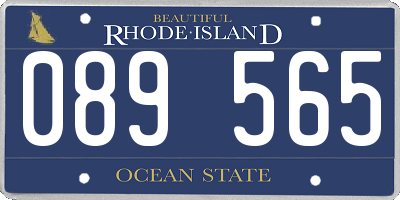 RI license plate 089565
