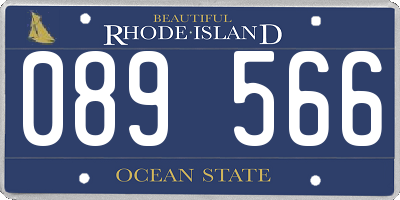 RI license plate 089566