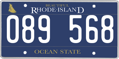 RI license plate 089568