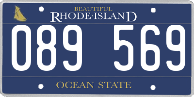 RI license plate 089569