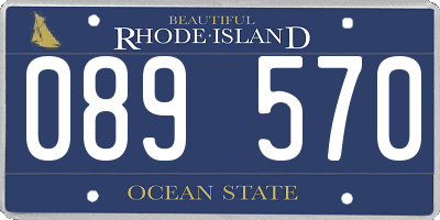 RI license plate 089570