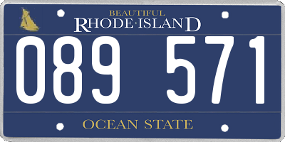 RI license plate 089571