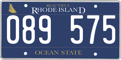 RI license plate 089575