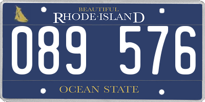 RI license plate 089576
