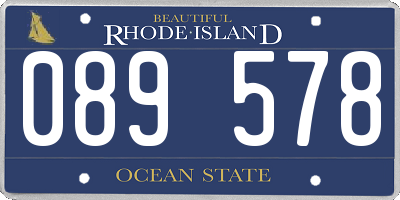 RI license plate 089578