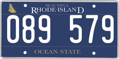 RI license plate 089579