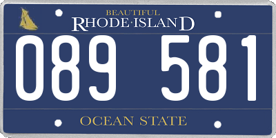 RI license plate 089581