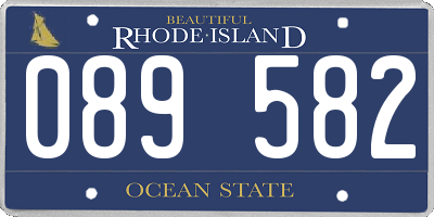 RI license plate 089582
