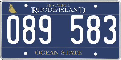 RI license plate 089583