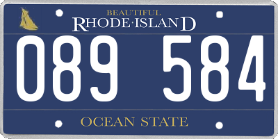 RI license plate 089584