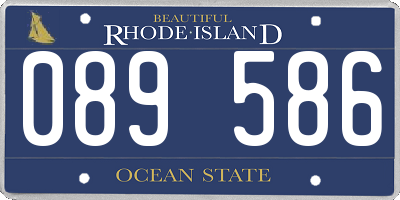 RI license plate 089586