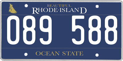 RI license plate 089588