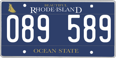 RI license plate 089589
