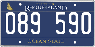 RI license plate 089590