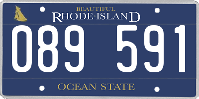 RI license plate 089591