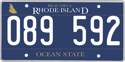 RI license plate 089592