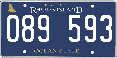 RI license plate 089593