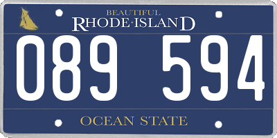 RI license plate 089594