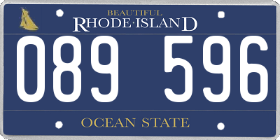 RI license plate 089596