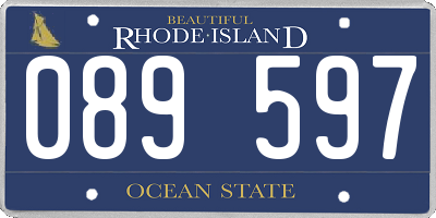 RI license plate 089597