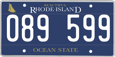 RI license plate 089599