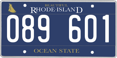 RI license plate 089601