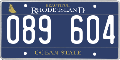 RI license plate 089604