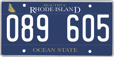 RI license plate 089605