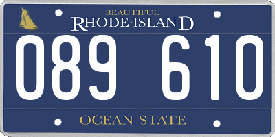 RI license plate 089610