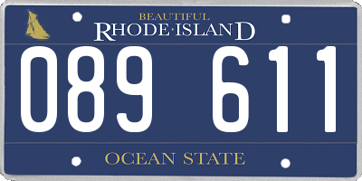 RI license plate 089611