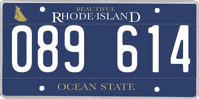 RI license plate 089614