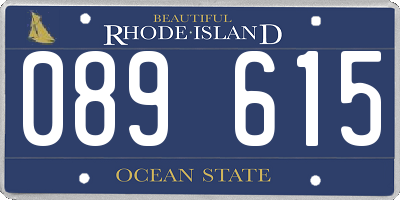 RI license plate 089615