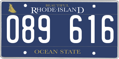 RI license plate 089616