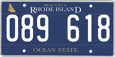 RI license plate 089618