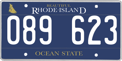 RI license plate 089623