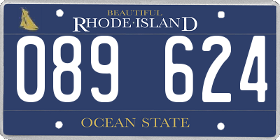 RI license plate 089624