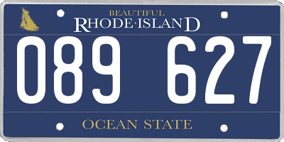 RI license plate 089627