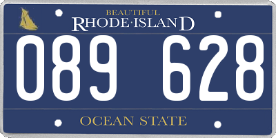 RI license plate 089628