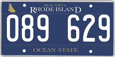 RI license plate 089629