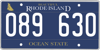 RI license plate 089630