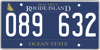 RI license plate 089632