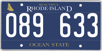 RI license plate 089633
