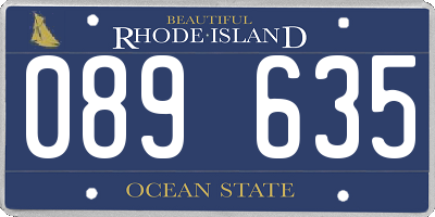 RI license plate 089635