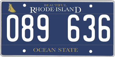 RI license plate 089636