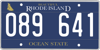 RI license plate 089641