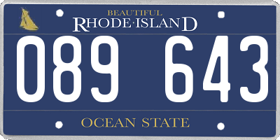 RI license plate 089643