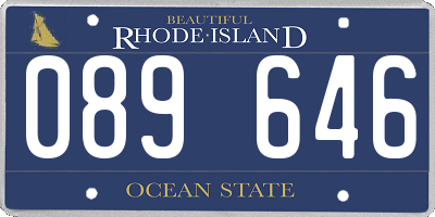 RI license plate 089646
