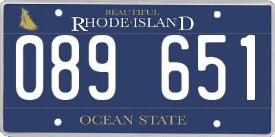 RI license plate 089651
