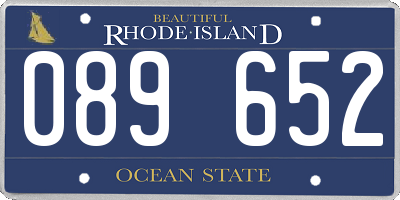 RI license plate 089652