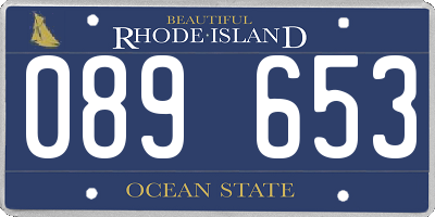 RI license plate 089653